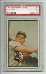 Vic Wertz #2 Baseball Cards 1953 Bowman Color Prices