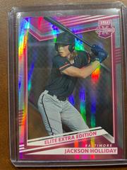 Jackson Holliday [Pink] #1 Baseball Cards 2022 Panini Elite Extra Edition Prices