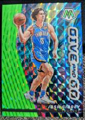 Josh Giddey [Green Fluorescent] #7 Basketball Cards 2022 Panini Mosaic Give and Go Prices