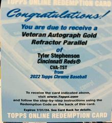 Tyler Stephenson [Gold] #CVA-TST Baseball Cards 2022 Topps Chrome Veteran Autographs Prices