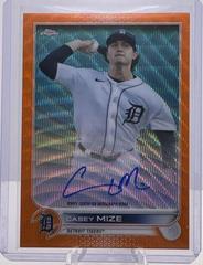 Casey Mize [Orange Wave] Baseball Cards 2022 Topps Chrome Veteran Autographs Prices