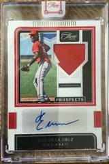 Elly De La Cruz Baseball Cards 2022 Panini Three and Two Prospect Jersey Autographs Prices