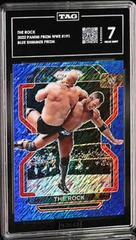 The Rock [Blue Shimmer Prizm] Wrestling Cards 2022 Panini Prizm WWE Prices