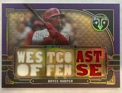 Bryce Harper [Amethyst] #TTR-BH1 Baseball Cards 2022 Topps Triple Threads Relics Prices