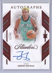 Jeremy Sochan [Ruby] #17 Basketball Cards 2022 Panini Flawless Rookie Autograph Prices