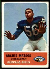 Archie Matsos Football Cards 1962 Fleer Prices