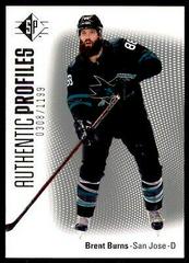 Brent Burns #AP-12 Hockey Cards 2021 SP Authentic Profiles Prices
