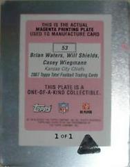 Brian Waters, Casey Wiegmann, Will Shields #53 Football Cards 2007 Topps Total Prices