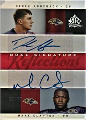 Derek Anderson / Mark Clayton [Red] Football Cards 2005 Upper Deck Reflections Dual Signatures Prices