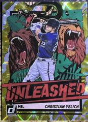 Christian Yelich [Gold] #UNL20 Baseball Cards 2021 Panini Donruss Unleashed Prices