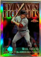 Mark McGwire [Refractor] #478 Baseball Cards 1998 Topps Chrome Prices