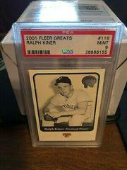 Ralph Kiner #116 Baseball Cards 2001 Fleer Greats Prices