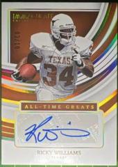 Ricky Williams [Gold] #GS-RWI Football Cards 2022 Panini Immaculate Collegiate All Time Greats Signatures Prices
