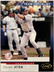 Derek Jeter [Red Press Proof] #280 Baseball Cards 2003 Leaf Prices
