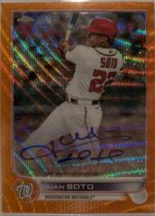 Juan Soto [Orange Wave] #CVA-JS Baseball Cards 2022 Topps Chrome Veteran Autographs Prices