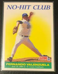 Fernando Valenzuela #703 Baseball Cards 1991 Score Prices