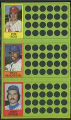 Henderson, Rose Baseball Cards 1981 Topps Scratch Offs Prices