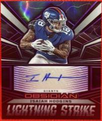 Isaiah Hodgins [Electric Etch Purple] #6 Football Cards 2023 Panini Obsidian Lightning Strike Signature Prices