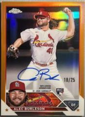 Alec Burleson [Orange] #RA-AB Baseball Cards 2023 Topps Chrome Rookie Autographs Prices