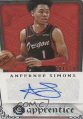 Anfernee Simons Basketball Cards 2020 Panini Chronicles Apprentice Signatures Prices