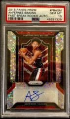 Anfernee Simons Basketball Cards 2018 Panini Prizm Fast Break Rookie Autographs Prices