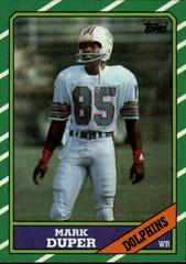 Mark Duper #48 Football Cards 1986 Topps Prices