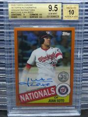 Juan Soto [Orange Refractor] #85TCA-JS Baseball Cards 2020 Topps Chrome 1985 Autographs Prices