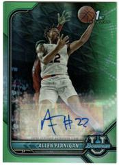 Allen Flanigan [Green Refractor] Basketball Cards 2021 Bowman University Chrome Autographs Prices