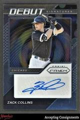 Zack Collins [Silver Prizm] #DS-ZC Baseball Cards 2021 Panini Prizm Debut Signatures Prices
