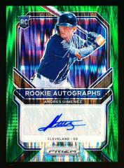 Andres Gimenez [Forest Green Flash Prizm] Baseball Cards 2021 Panini Prizm Rookie Autographs Prices