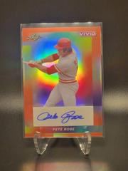 Pete Rose [Orange Prismatic] #BA-PR1 Baseball Cards 2023 Leaf Vivid Autograph Prices