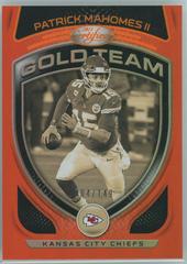 Patrick Mahomes II [Orange] #GT-2 Football Cards 2021 Panini Certified Gold Team Prices