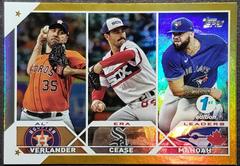 Alek Manoah, Justin Verlander, Dylan Cease [1st Edition Gold] #311 Baseball Cards 2023 Topps Prices