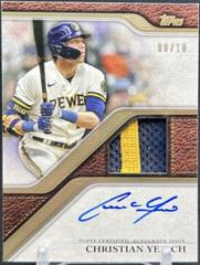 Christian Yelich #TRAP-CY Baseball Cards 2024 Topps Reverence Autograph Patch Prices