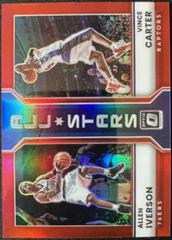 Allen Iverson, Vince Carter [Red Gold Wave] #19 Basketball Cards 2022 Panini Donruss Optic All Stars Prices