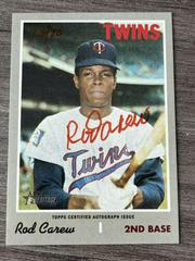 Rod Carew [Red Ink] #RC Baseball Cards 2019 Topps Heritage Real One Autographs Prices