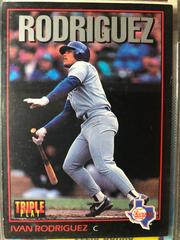 Ivan Rodriguez [Triple Play] #16 Baseball Cards 1993 Leaf Prices