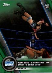 Alexa Bliss & Nikki Cross def. Bayley & Ember Moon [Green] Wrestling Cards 2020 Topps WWE Women's Division Prices