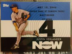 Justin Verlander Baseball Cards 2007 Topps Generation Now Prices
