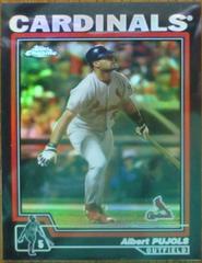 Albert Pujols [Black Refractor] #40 Baseball Cards 2004 Topps Chrome Prices