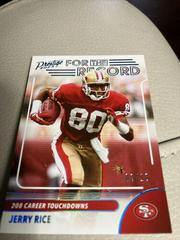 Jerry Rice [Platinum] Football Cards 2023 Panini Prestige For the Record Prices