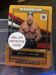 Brock Lesnar [Gold] #16 Wrestling Cards 2022 Panini Impeccable WWE Stainless Stars Prices
