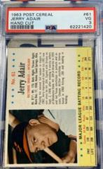 Jerry Adair [Hand Cut] #61 Baseball Cards 1963 Post Cereal Prices