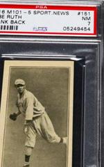 Babe Ruth [Blank Back] Baseball Cards 1916 M101 5 Sporting News Prices
