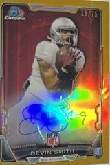 Devin Smith [Gold] #RCRA-DSM Football Cards 2015 Bowman Chrome Rookie Refractor Autographs Prices