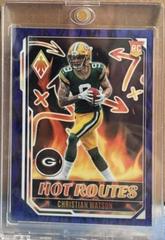 Christian Watson [Blue] #HR-7 Football Cards 2022 Panini Phoenix Hot Routes Prices