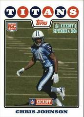 Chris Johnson [Silver Holofoil] Football Cards 2008 Topps Kickoff Prices