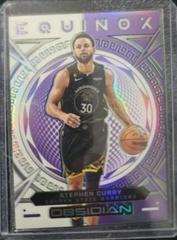 Stephen Curry [Purple Flood] #1 Basketball Cards 2022 Panini Obsidian Equinox Prices