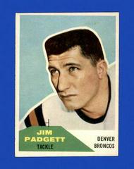 Jim Padgett Football Cards 1960 Fleer Prices