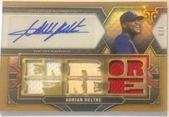 Adrian Beltre [Gold] Baseball Cards 2022 Topps Triple Threads Autograph Relic Prices